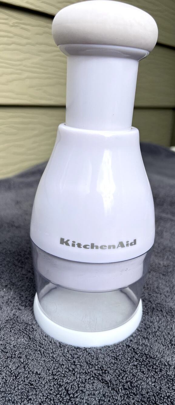 Kitchen Aid Handheld Manual Food Chopper, White